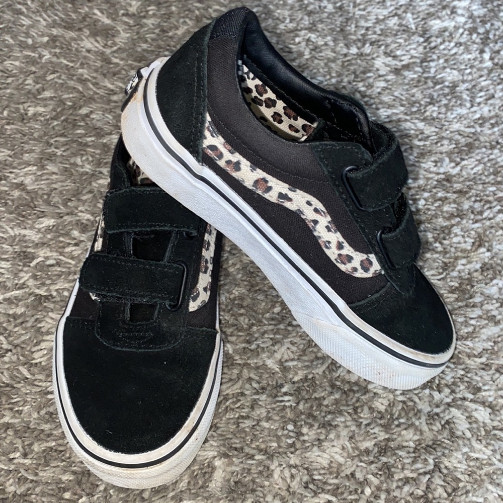 Girls Cheetah striped Vans size 11